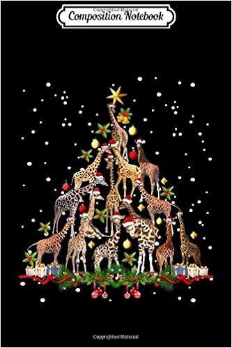 Composition Notebook Funny Giraffe Christmas Tree Ornament