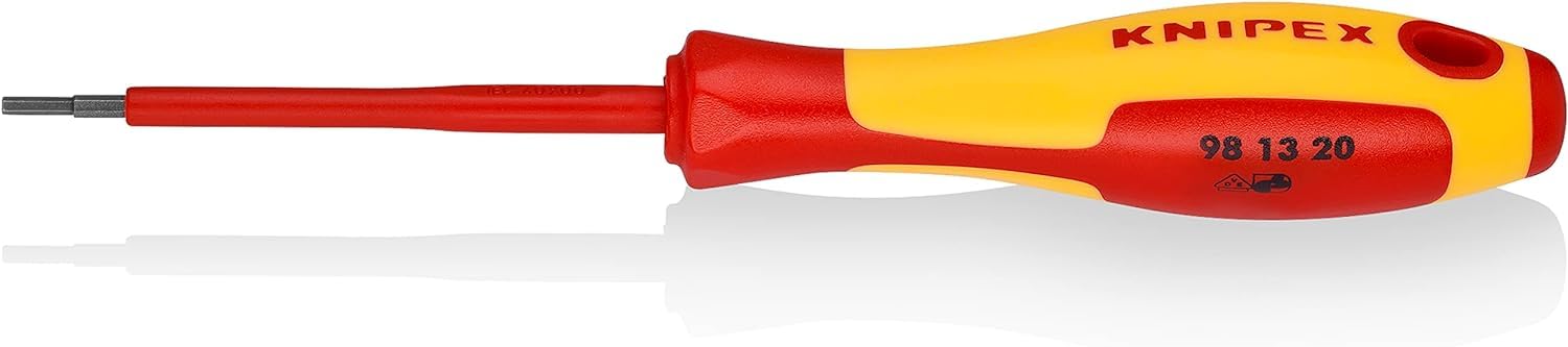 KNIPEX Screwdriver for Hexagon Socket Screws Insulated with Multi-Component Grips, VDE-Tested 175 mm, 98 13 20