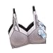 MANJIAMEI Women Teen Girls Thin Cotton Breathable Sports Bra Wire Free Push up Running A-Cup Bra Solid
