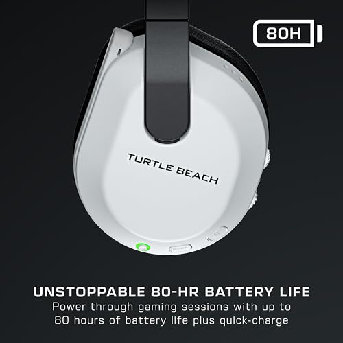 Turtle Beach Stealth 600 Konsole Weiß Playstation Kabelloses Gaming Headset bis zu 80hr Stunden, 50mm Lautsprecher und Bluetooth für PS5, PS4, PC thumbnail 2