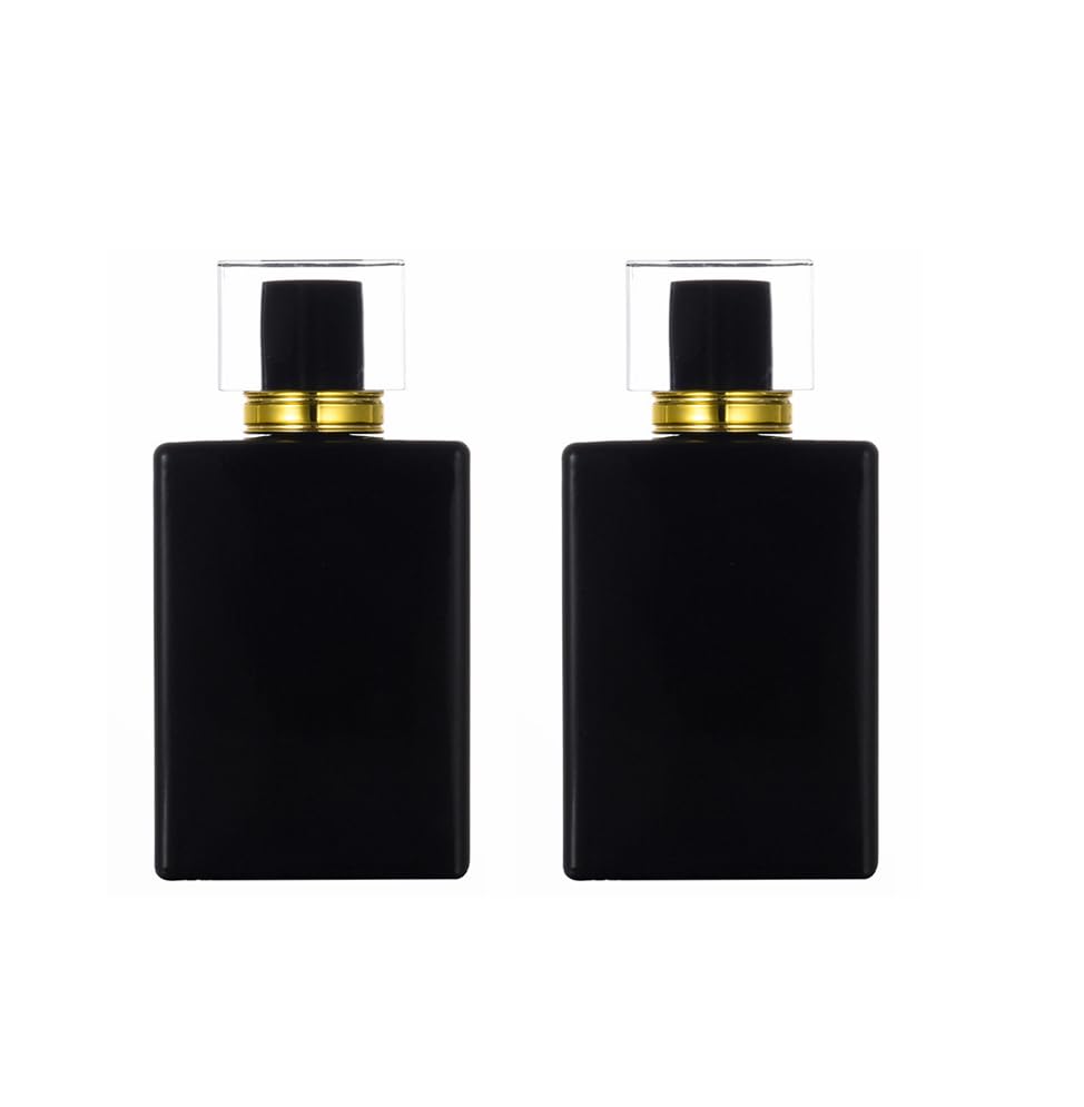 Photo 1 of 2 Pack 100ml Glass Perfume Atomizer,Black Empty Perfume Spray Bottle for Men and Women,Portable Fragrance Fine Mist Spray Bottle Dispenser for Travel