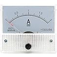 JESSINIE DC Pointer Ammeter 85C1 Current Voltmeter Panel 2.5 Accuracy DC 0-2A 85C1 Analog Small Meter 2A Mechanical Meter Front Face 65 * 56MM