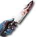 Rubber Johnnies International Bloody Kitchen Knife, Myers Style, Realistic, Movie Prop, Halloween, Horror