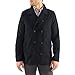 Alpine Swiss Jake Mens Wool Pea Coat Double Breasted Jacket Black LRG