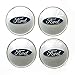 4PCS 65mm 2.56'' Auto Car Sticker Wheel Center Hub Cap Logo Aluminium fit for Ford (Silver)