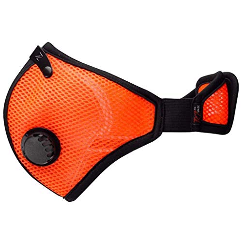 M2 Mesh Dust/Pollution Mask for Air Filtration by RZ Mask w/2 Filters - Safety Orange - X-Large
