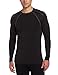 tasc Performance Men's Hybrid Fitted Long Sleeve Tee, Black, Large