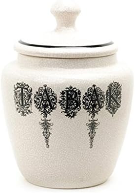 Liuyu · Living Home Tobacco Pipe Tobacco Jars White Crack Ceramics Seal Moisturizing Cans ( Color : B )