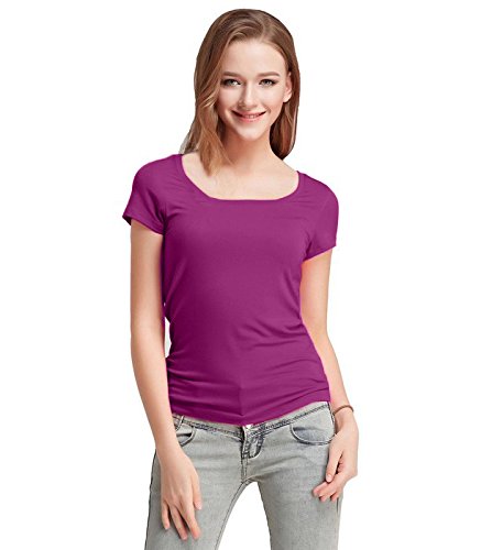 fashion line women's purple short-sleeve t-shirt