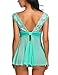 Avidlove Women V Neck Lingerie Lace Babydoll Mesh Chemise Nightwear Green XL