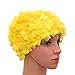 Medifier Polyamide Lycra Swim Cap for Women - Rose Yellow, One Size Fits All
