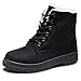 CIOR Fantiny Women's Snow Boots Winter Warm Suede Lace up Snearkers Fashion Flat Platform Shoes,NX01,Black,42