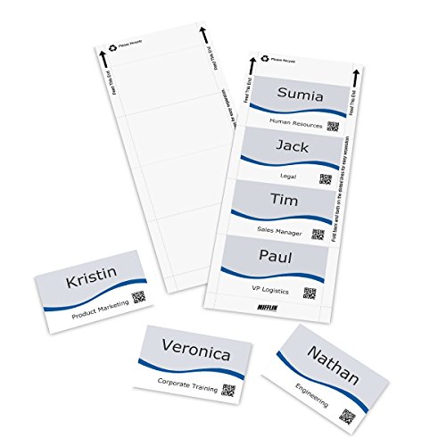 MIFFLIN Lanyard with Horizontal ID Holder (Royal Blue, 2.25x3.5", 100 Pack) Includes Paper Inserts