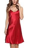 Avidlove Women's Nightshirts Satin Chemises Slip Sleepwear