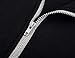 DJT Womens Oblique Zipper Slim Fit Hoodie Jacket Large Black