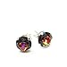 925 Sterling-silver stud earrings made with sparkling Volcano crystal from Swarovski®. London gift box.
