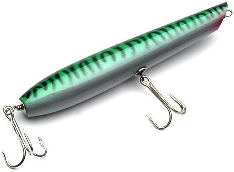 Stan Gibbs Lures Pencil Popper Green Mackerel 6" 1.5oz