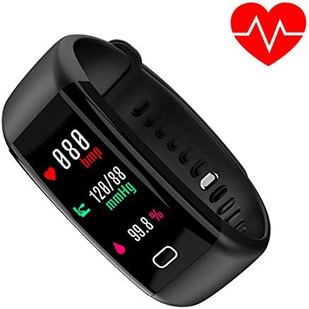 XIMIXI Fitness Tracker HR Waterproof Activity Tracker with Blood Pressure Sleep Monitor Watch Smart Wristband Calorie Step Counter with Pedometer Watch for Kids Women Men (black)