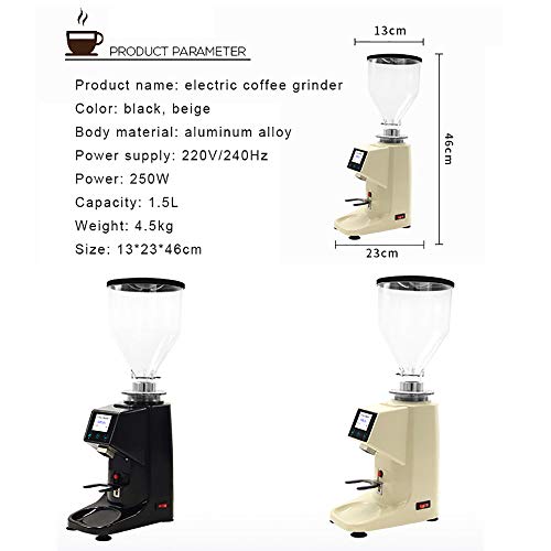 HWHSZ KaffeemüHle, Professionelle Elektrische Kommerzielle KaffeemüHle, Quantitative Espresso-KaffeebohnenmüHle, 1,5 L… – Bild 7