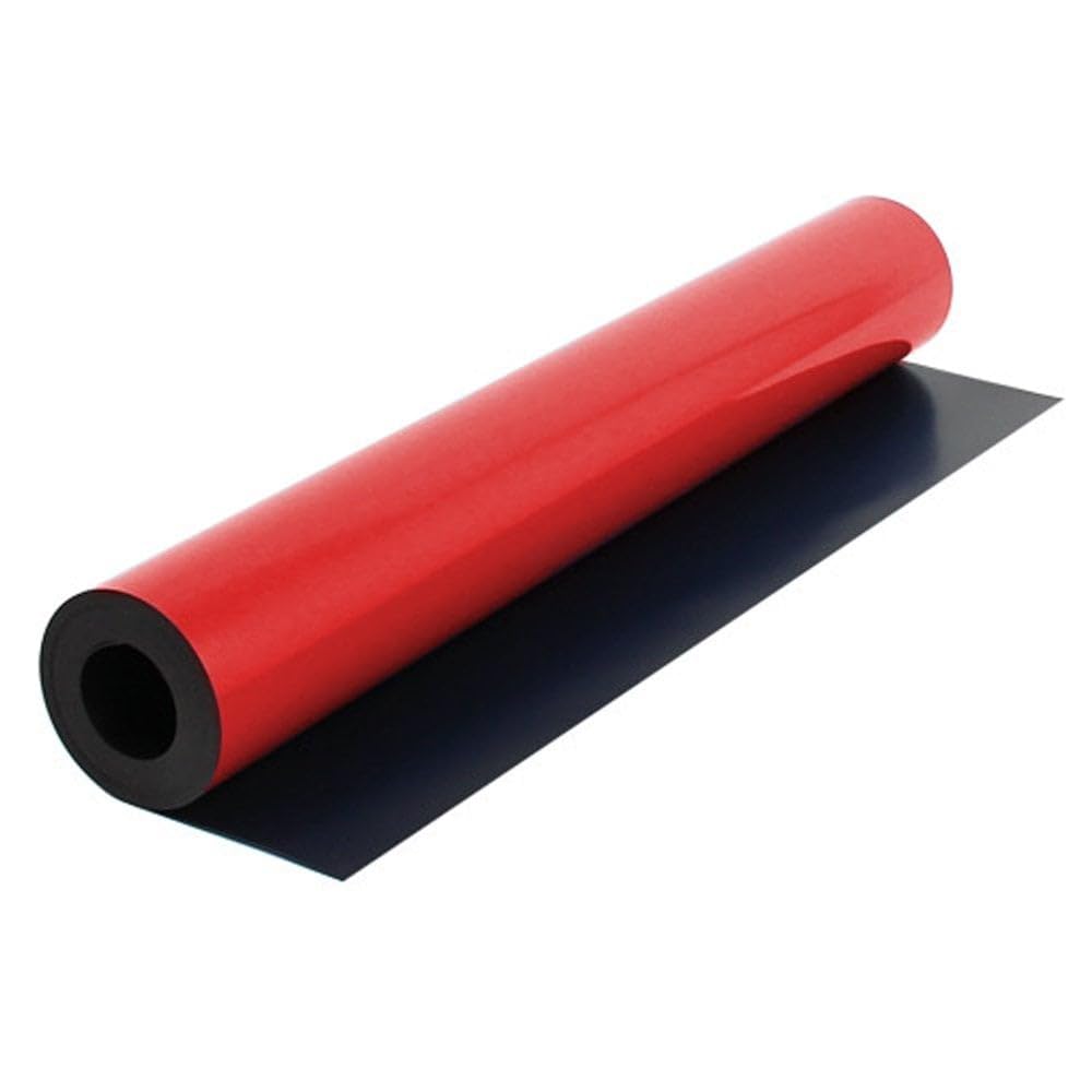 MagFlex® 620mm Wide Flexible Magnetic Sheet - Matt Red (1 Metre Length)