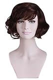 MapofBeauty 12"/30cm Middle Aged Lady Short Hair Wig (Dark Brown)