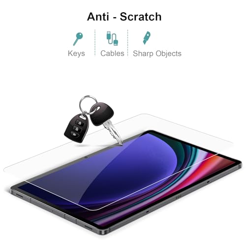 Gerutek Samsung Galaxy Tab S11 / S10 Lite / S10 FE / S9 FE / S9 / S8 / S7 Tempered Glass Screen Protector [Ultra Clear][Scratch Resistant][9H Hardness] for Galaxy Tab S10 Lite/S10 FE