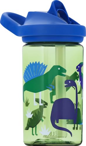 CamelBak Eddy+ Kids Bite Valve Straw Tritan Renew Water Bottle Green, 14oz - view 3