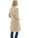 PattyBoutik Women Open Front Pocket Marled Knit Cardigan (Beige and Ivory Small)