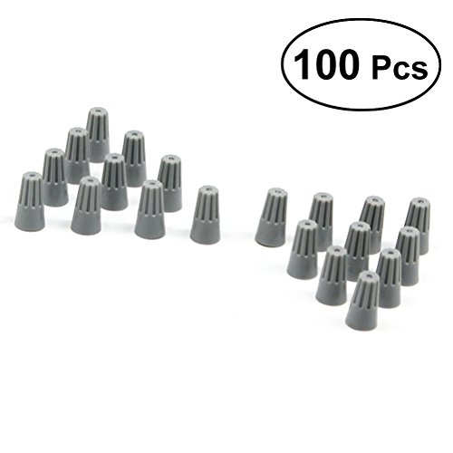 WINOMO 100 PCS Wire Connectors Cable Block Quick Screw Joints Spiral Pressure Line Caps (Grey)