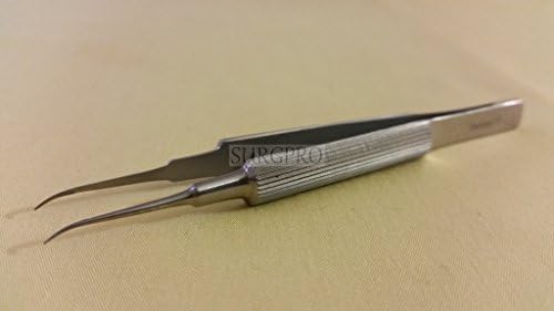 O.R. PREMIUM GRADE MAUMENEE TYING FORCEPS 4" (10.1CM) CONCAVE CONVEX JAWS ROUND HANDLE WITH GUIDE PIN ANGLED (DH BRAND)