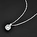 Birthstone Necklace 925 Sterling Silver CZ Diamond Women Gemstone Pendant Love Necklace