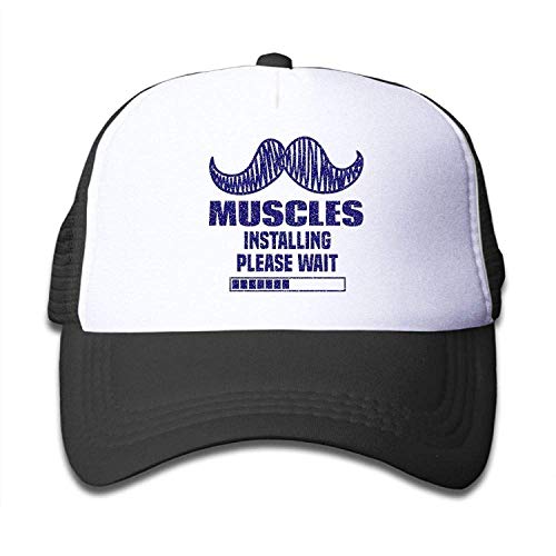 Sale Shower Curtain Muscles Installing Please Wait Youth Mesh Baseball Cap Summer Adjustable Trucker Hat