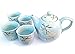 Happy Sales HSTS-LBC11, Japanese Design Light Blue Cherry Blossom Sakura Porcelain Tea Set