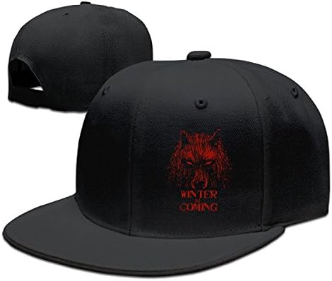 Tomsib Distressed Winter Is Comming Game Of Thrones Adjustable Snapback Baseball Hat Cap For Unisex Black