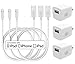 Charger, Certified 5W 1A USB Charger Portable Travel Power Wall Charger Plug Adapter with 3-Pack 3FT/1M [Heavy Duty] Lightning iPhone Charger Cord to USB Cable (White)