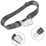 Airplane Seat Belt Extender, 7-35 inch Adjustable Portable Grey Airline Belt Extender, Compatible with All Major Airlines Except Southwest