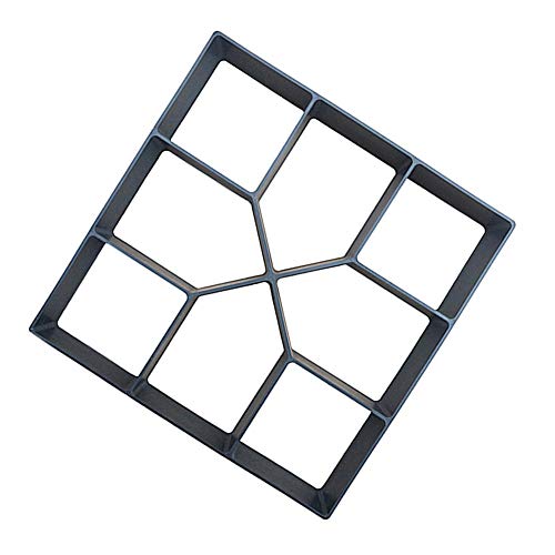 Mikolot Stone Mold - Plastic DIY Path Maker Brick Mold Concrete Molds for Stepping Stones Garden Pavement Mold (Square 1)