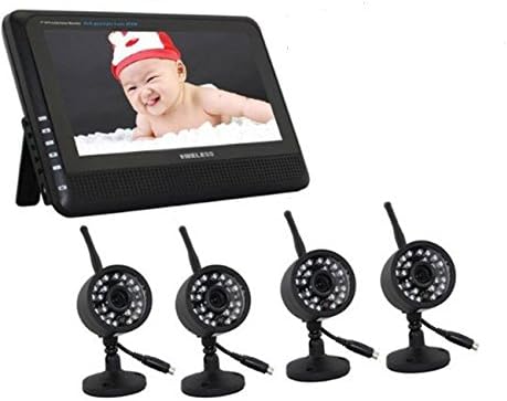 Wireless Security Camera System with Night Vision and One-way intercom for Home Warehouse and Office