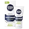 NIVEA MEN Sensitive Face Moisturiser (75ml), Men's Moisturiser with Zero Percent Alcohol, Sensitive Skin Moisturiser…
