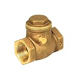 Everflow 210T012-NL 1/2-Inch Lead Free Brass Swing Check Valve with Female NPT Threaded, 200 PSI WOG & 125 PSI SWP Brass Construction Higher Corrosion Resistance Economical Durable & Easy to Install