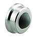 Prime-Line J 4647 1 In., Cast Brass, Brushed Chrome, Wall Stop with Convex Bumper (Single Pack)