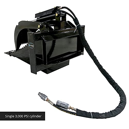 Titan Attachments Mini Skid Steer Stump Bucket Grapple, Quick Tach