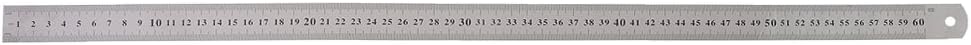OTGO 1Pc 60cm Stainless Steel Double Side Measuring Straight Edge Ruler with Hole