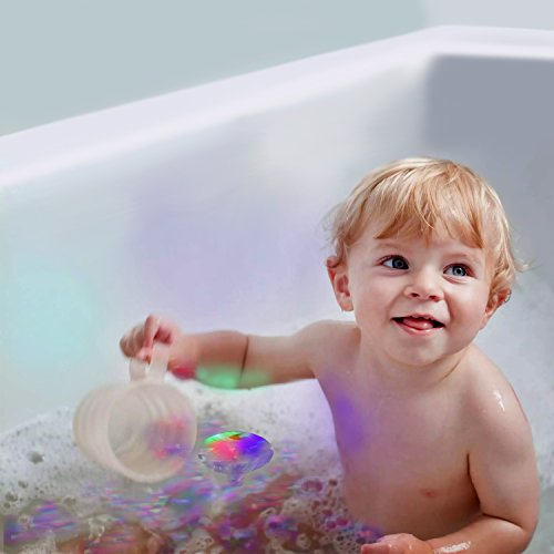 Waterproof Swimming Pool lights, Floating Pool Light Bulb for Pool, Pond, Hot Tub or Party Decorations, Baby Bath Lights for the Tub(7 Lighting Modes), Colorful Bath Toys Bathtub Led Light Toys