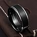TUSEN JEWELRY 8mm Mens Wedding Band Black Tungsten Carbide Ring Matte Brushed Step Edge