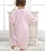 Nine States Baby SleepSack Cotton Wearable Blanket,Sleep Sack with Feet,Detachable Long Sleeves,Pink,Large