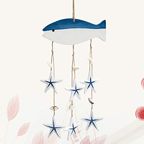 NUOBESTY Nautische Ornamenten Houten Wind Klokken Decoratieve Windgong Nautische Wand Decor Voor de Kinderkamer… - Image 7