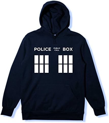 Inspired Police Box Hoodie in Adult Dr Who Tardis Navy Hoodie