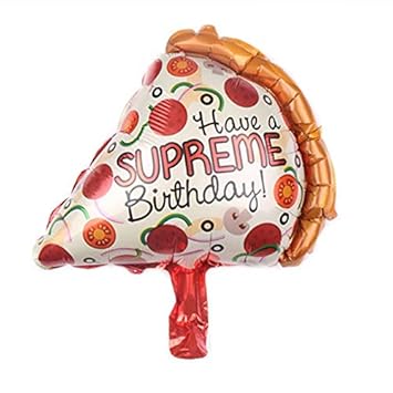 Pizza Foil Balloon Happy Birthday Foil Party Helium Balloon Themed