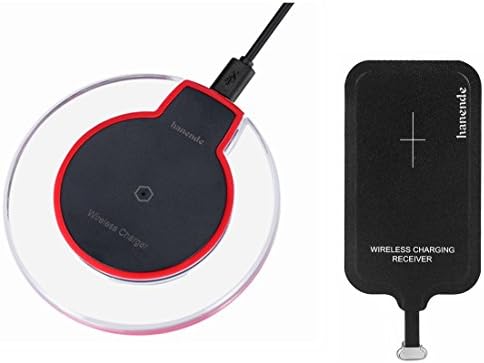 USB B Wireless Charger Kit, hanende Qi Wireless Charging Pad and Magic Tag Wireless Charging Receiver Patch Module for VIVO X6 and Other Micro USB Narrow-Side Down Phones